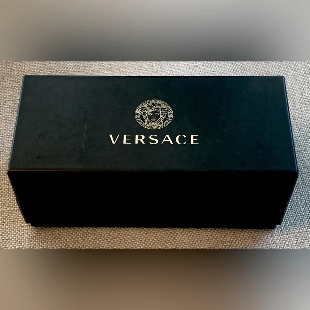 Luxury Designer Versace Sunglasses Black Box Authentic